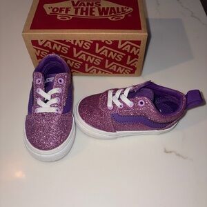 Vans Kids Sparkly Purple Sneakers